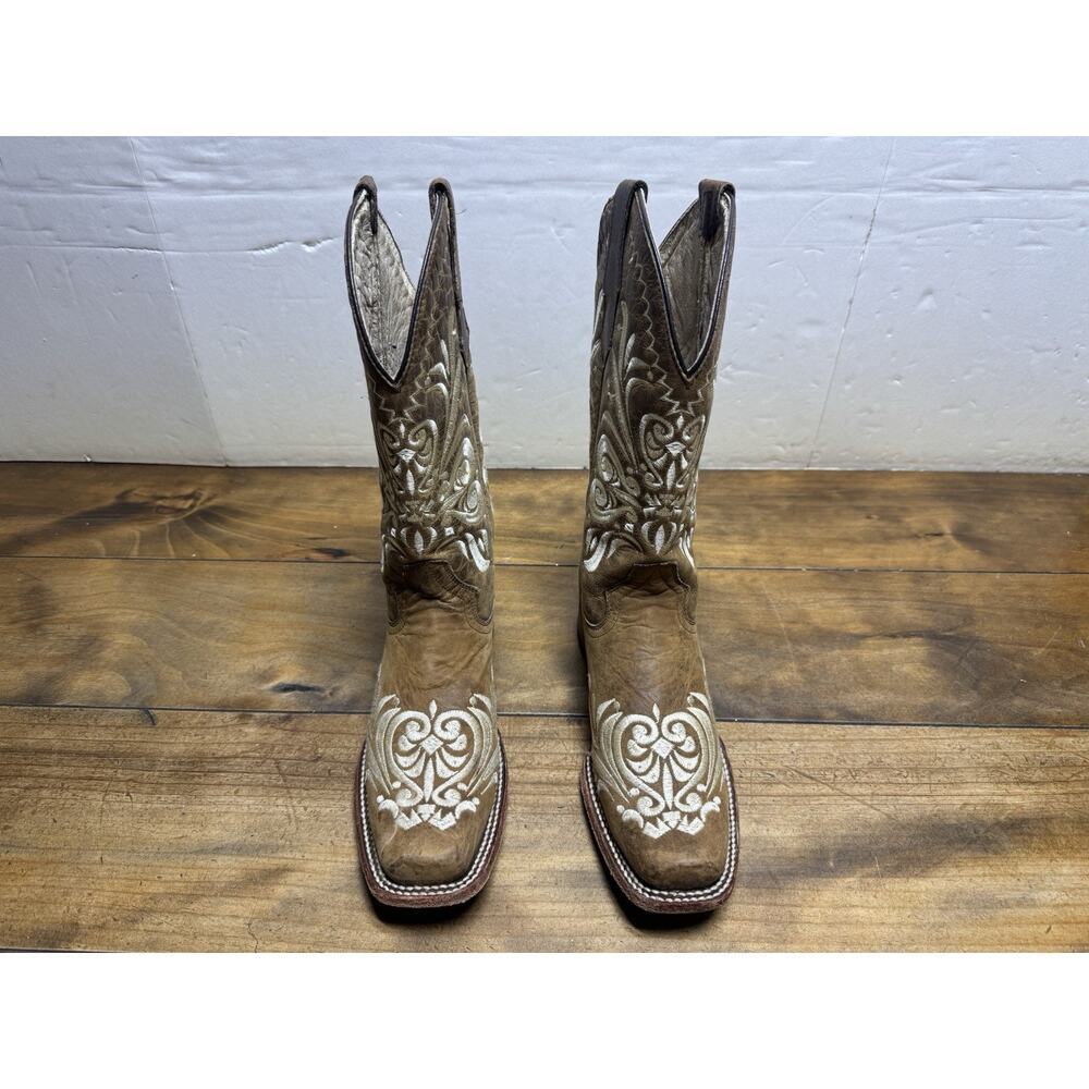 Circle G Embroidered Western Women’s Size 9 Boots Brown Leather Rodeo Cowgirl